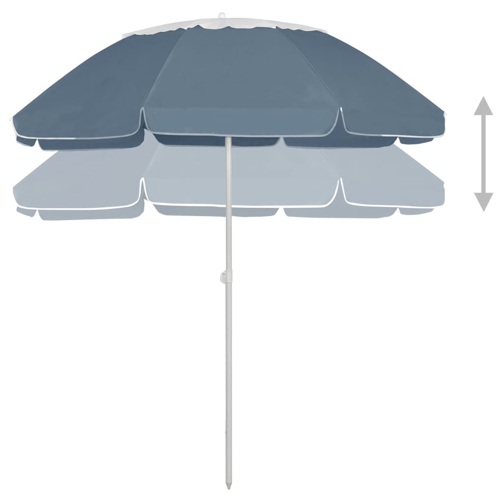 Strandparasoll blå 300 cm