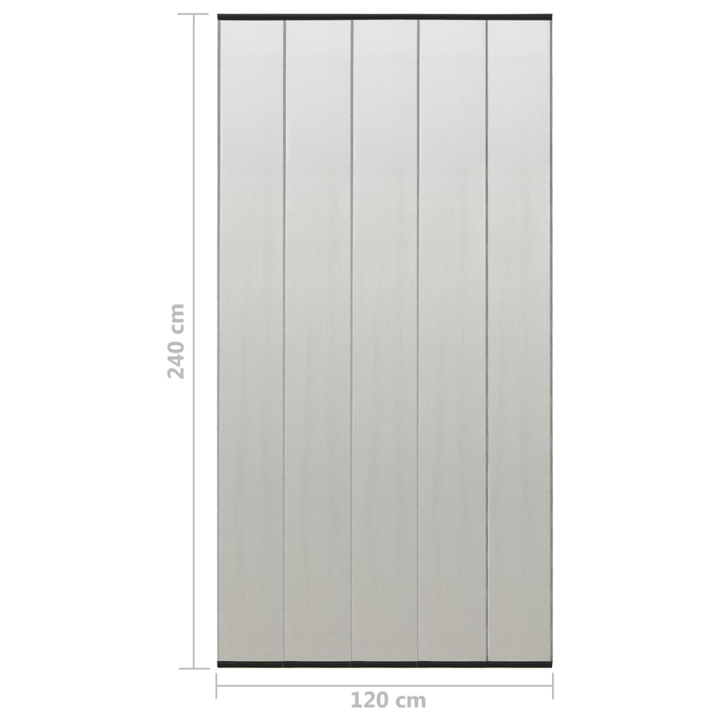 Insektsnät med 5 lameller för dörr svart 120x240 cm
