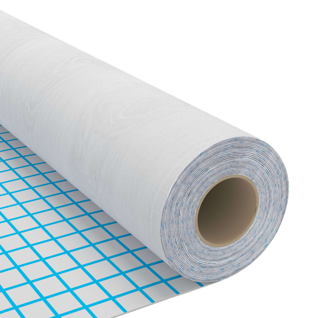 Dekorplast 2 st vitt trä 500x90 cm PVC