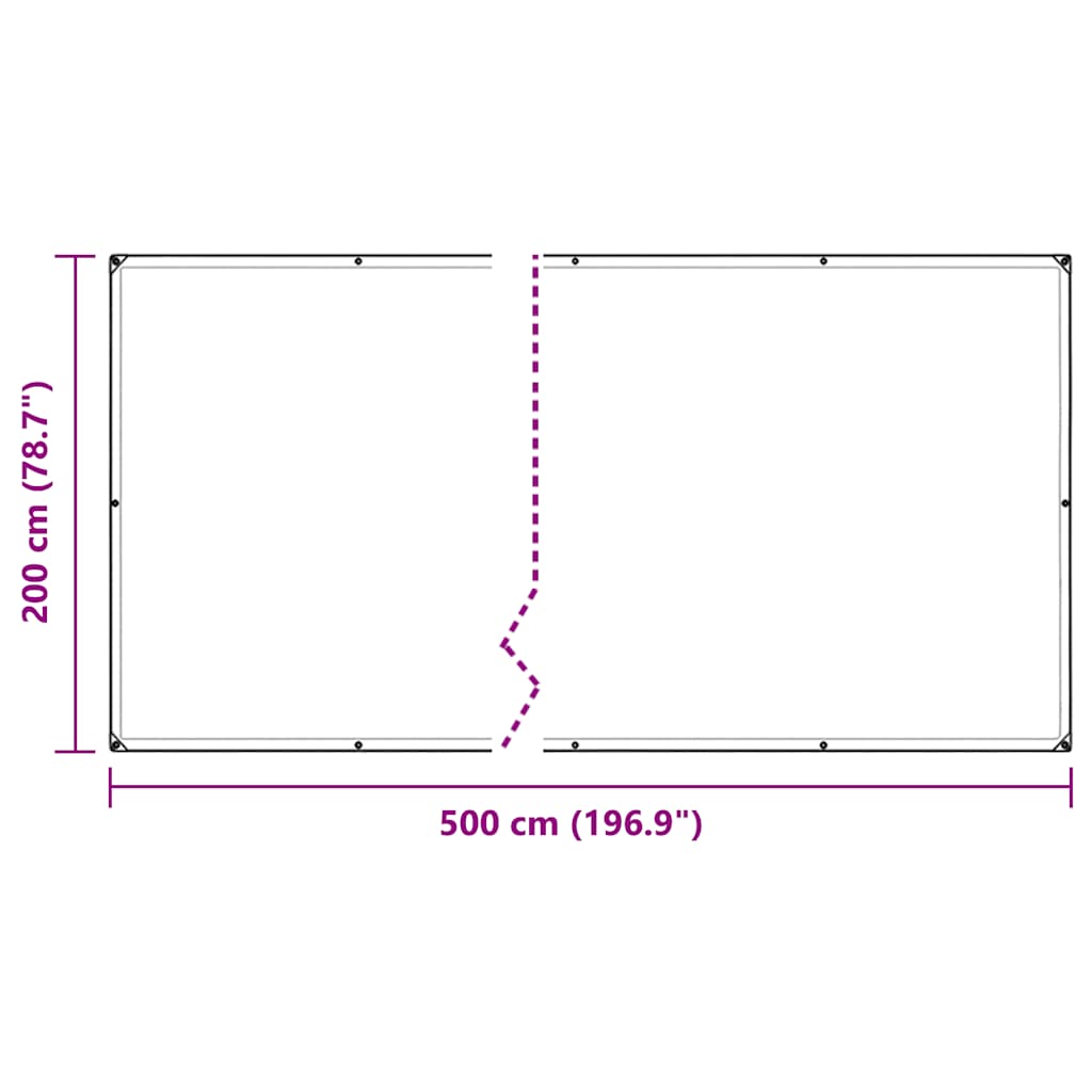 Klar presenning med öljetter 2x5 m PVC