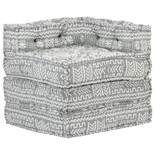 287700 vidaXL Modular Pouffe Light Grey Fabric