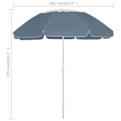 Strandparasoll blå 300 cm