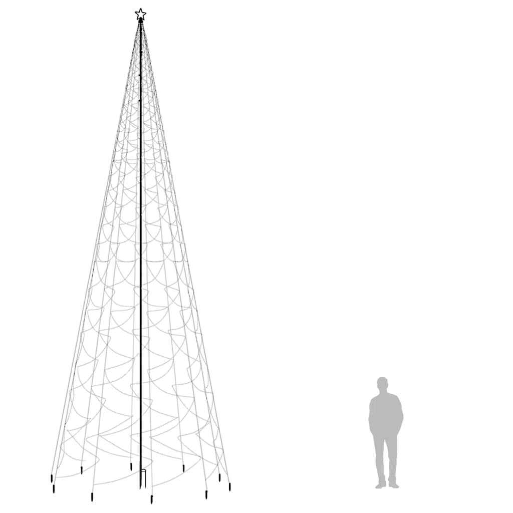 Julgran med markspett 3000 kallvita lysdioder 800 cm