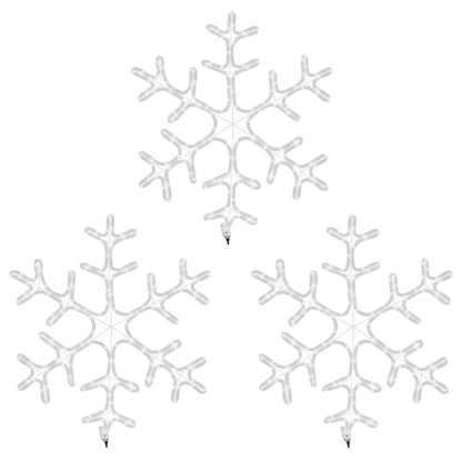 Snöflinga ljusslinga med LED 3 st varmvit 59x59 cm