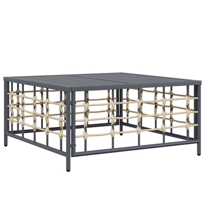 Loungegrupp 3 delar med dynor antracit konstrotting